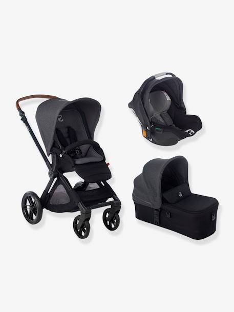 Kombi-Kinderwagen MUUM + Babywanne MICRO + Babyschale Gr. 0+ „Koos iSize R1“ JANE schwarz 