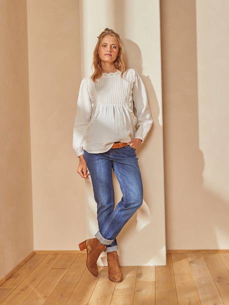 Umstands-Jeans mit Stretch-Einsatz, Mom-Fit blue stone+grau+hellblau 