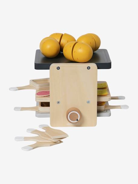 Appareil à raclette en bois FSC® multicolore 