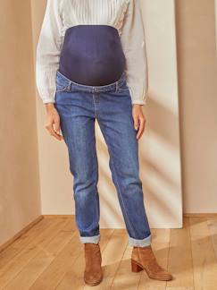 Winter-Kollektion-Umstandsmode-Jeans-Umstands-Jeans mit Stretch-Einsatz, Mom-Fit