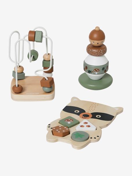Baby Lernspielzeug-Set „Green Forest“ Holz FSC®, essentials mehrfarbig 