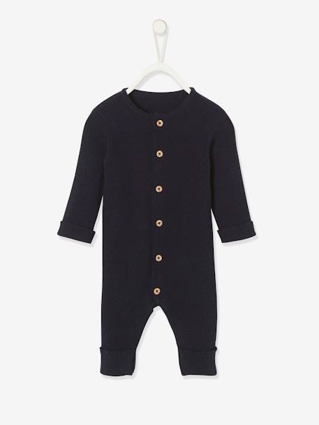 Baby Overall, lange Ärmel BEIGE MELIERT+DUNKELBLAU+grau meliert 