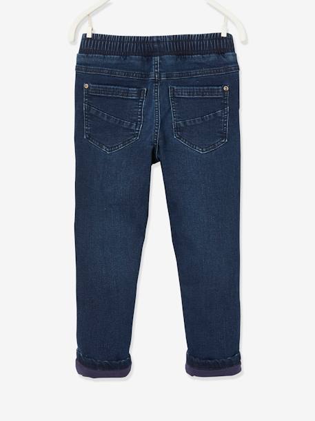 Gefütterte Jungen Jeans, Straight-Fit DENIM BLUE/BLACK+DENIM GRIS 