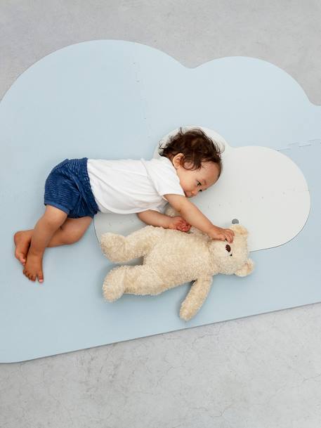 Tapis d'éveil Nuage Small - QUUT BLEU CIEL+GRIS PERLE+ROSE POUDRE 