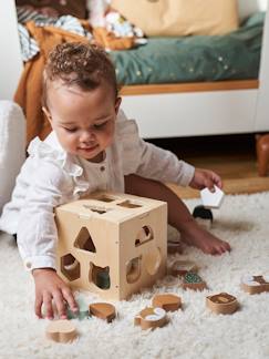 Spielzeug-Erstes Spielzeug-Erstes Lernspielzeug-Formen-Sortierbox "Green Forest", Holz FSC®