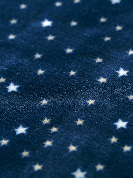 Baby-Decke mit Sternen, Mikrofaser, essentials dunkelblau polarstern+HELLGRAU 
