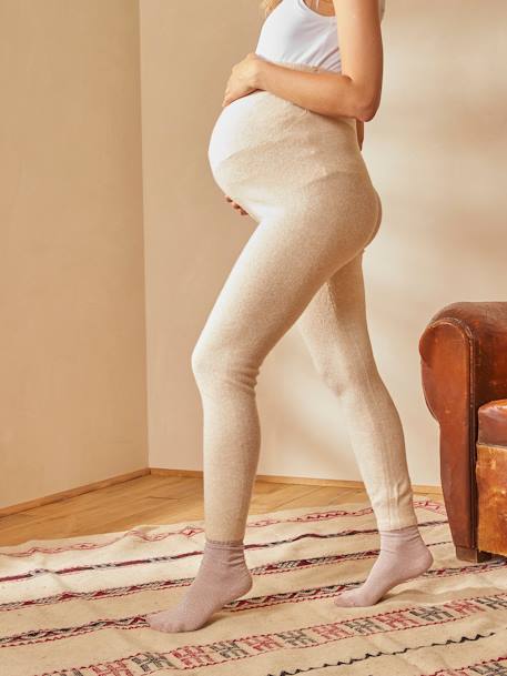 Caleçon cocooning de grossesse et post-grossesse beige foncé 