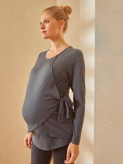 La sélection de la rentrée pour les bébés-Vêtements de grossesse-T-shirt, débardeur-Tee-shirt pans croisés grossesse et allaitement