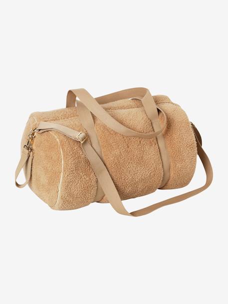 Sac à langer Baby Roll en peluche beige 