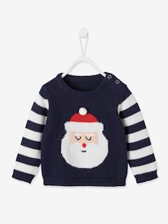 Tenues de fête-Bébé-Pull, gilet, sweat-Pull "Père Noël" bébé en tricot