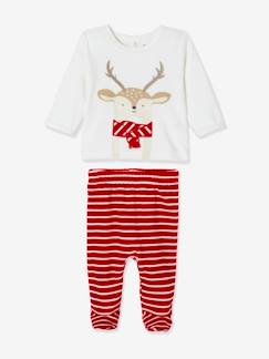 Weihnachtsnacht-Baby Weihnachts-Schlafanzug, Samt