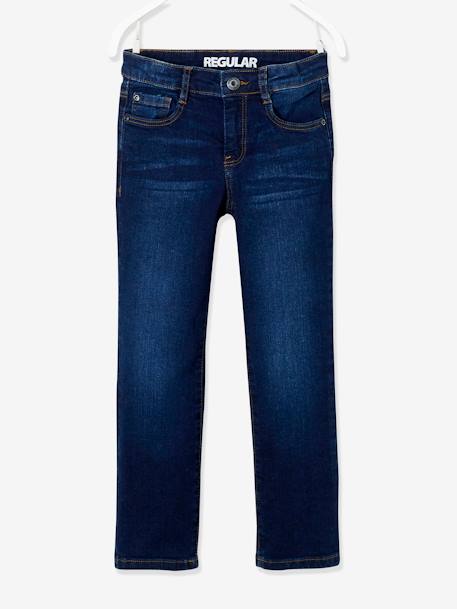Jungen Straight-Fit-Jeans WATERLESS, Hüftweite COMFORT Oeko Tex blue stone+dark blue 