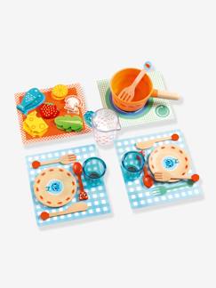 Spielzeug-Nachahmungsspiele-Küche, Geschirr und Lebensmittel-Spiel-Geschirr DJECO, Katzenmotive
