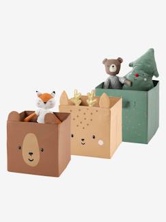 Lot de 3 bacs de rangement animaux GREEN FOREST