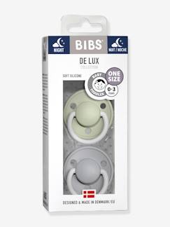 Puériculture-Repas-Lolette et anneau de dentition-Lot de 2 sucettes-tétines BIBS De Lux en silicone