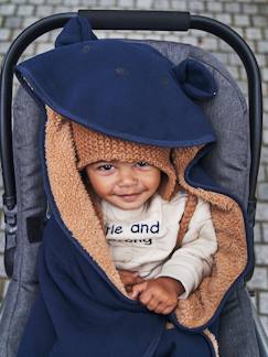 Le dressing de bébé-Puériculture-Chancelières, plaid-Plaid bébé à capuche en molleton, doublé peluche