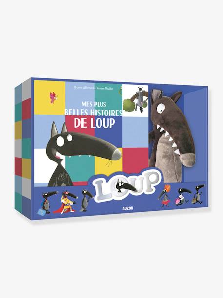 Französische Kinderbücher-Box „Mes plus belles histoires de Loup“ AUZOU weiß 