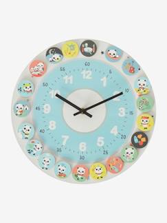 Jouet-Jeux éducatifs-Lire, écrire, compter et heure-Horloge de la journée avec magnets en bois FSC®