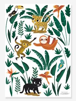 Bettwäsche & Dekoration-Dekoration-Tapete, Sticker-Kinderzimmer Wandsticker „Tierwelt des Dschungels“ LILIPINSO