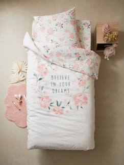 Linge de maison et décoration-Linge de lit enfant-Parure de fourre de duvet + taie d'oreiller enfant EAU DE ROSE