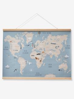 Linge de maison et décoration-Décoration-Carte du Monde mappemonde murale papier