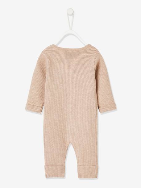 Baby Overall, lange Ärmel BEIGE MELIERT+DUNKELBLAU+grau meliert 