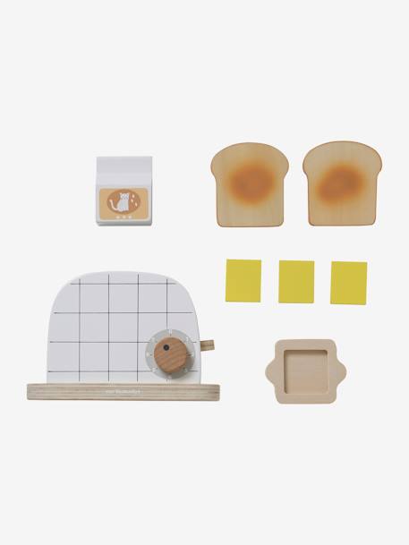 Spiel-Toaster aus Holz für die Puppenküche mehrfarbig 