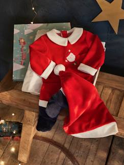 Pyjamas du grand soir-Bébé-Coffret cadeau de Noël bébé dors-bien en velours + bonnet