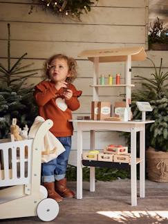Spielzeug-Nachahmungsspiele-Haushalt, Atelier und Berufe-Kinder Bio-Kaufladen, Holz FSC