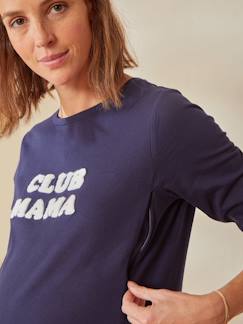 Vêtements de grossesse-Collection allaitement-T-shirt à message grossesse et allaitement en coton bio