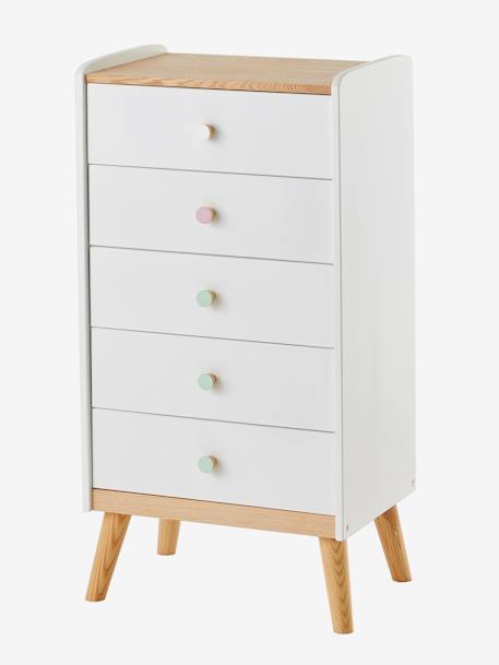 Commode semainier LIGNE CONFETTI blanc 