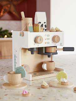 Geburtstagsgeschenke-Spielzeug-Nachahmungsspiele-Küche, Geschirr und Lebensmittel-Kinder Kaffee- und Teemaschine aus FSC® Holz