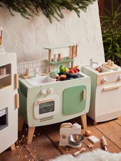 Spielzeug-Nachahmungsspiele-Küche, Geschirr und Lebensmittel-Schicke Kinder Spielküche aus Holz FSC®