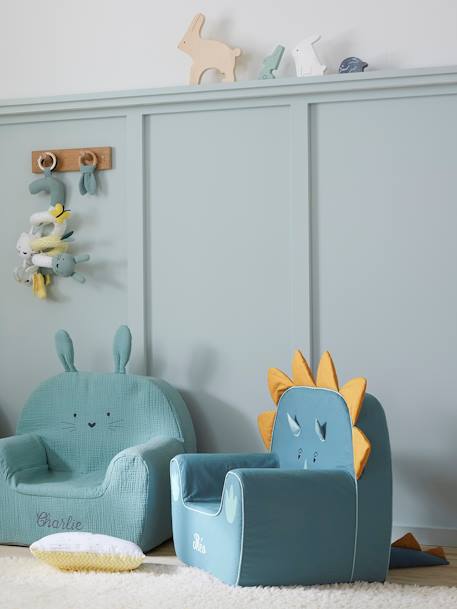 Fauteuil en mousse dino Triceratops VERT 