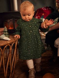Vêtement de cérémonie bébé et enfant-Bébé-Robe en gaze de coton bébé ouverture décalée