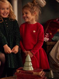 Fille-Robe festive fille bi-matière