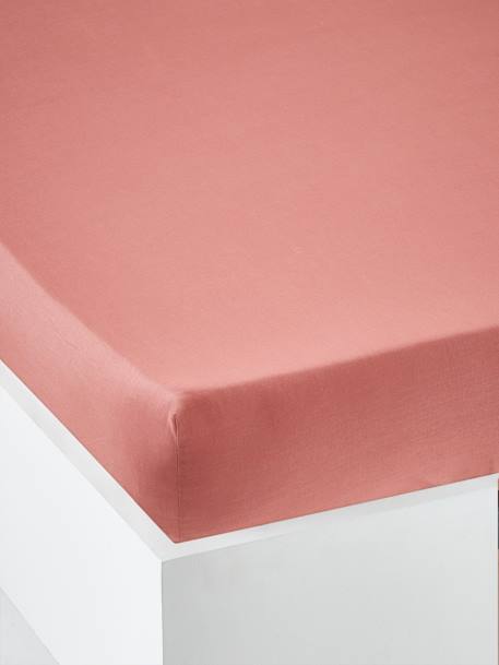 Drap-housse uni enfant anthracite+bleu clair+bleu jean+bleu vert+corail+ecru+gris+lila clair+marine+pistache+rose clair+terracotta+vert 