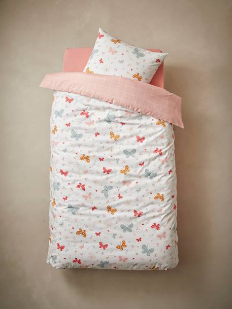 Kinder Bettwäsche-Set ,,Schmetterlinge', essentials rosa 