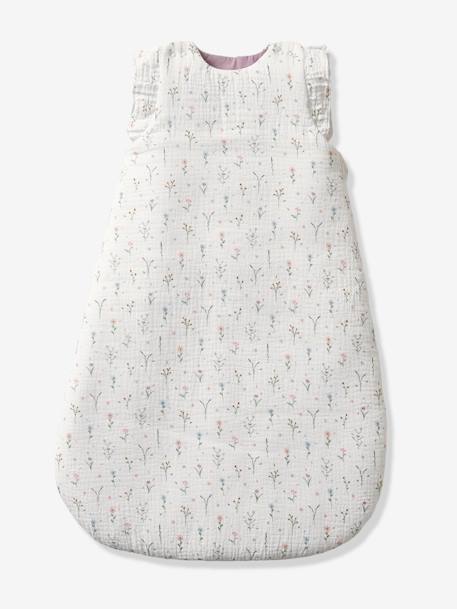 Ärmelloser Baby Schlafsack 'Provence', personalisierbar ecru/mehrfarbig 