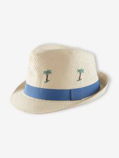 Garçon-Accessoires-Chapeau, casquette-Panama aspect paille palmiers garçon