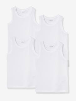 Unterwäsche-Junge-Unterwäsche-Unterhemd-4er-Pack Trägershirts für Kinder