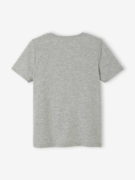 Jungen Sport T-Shirt BASIC Oeko-Tex grau meliert+grau meliert+königsblau 