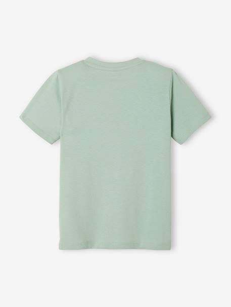 T-shirt imprimé Basics garçon manches courtes blanc+BLEU AQUA+bleu nuit+bleu roi+jaune+menthe+vert sauge 