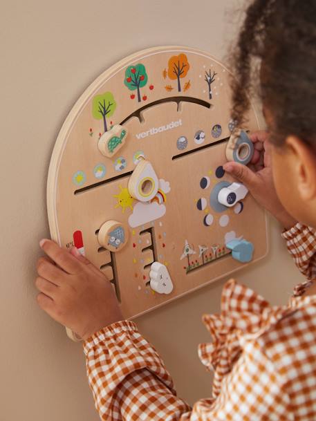 Planche de la météo et du temps en bois FSC® multicolor 