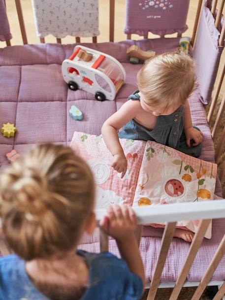 Baby Stoffbuch mit Plüschtieren „Rosa Welt“ rosa 