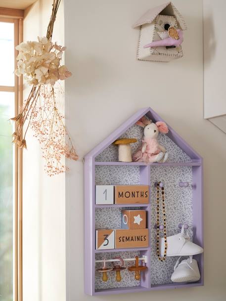Kinderzimmer Schmuckregal in Hausform MAISON violett 