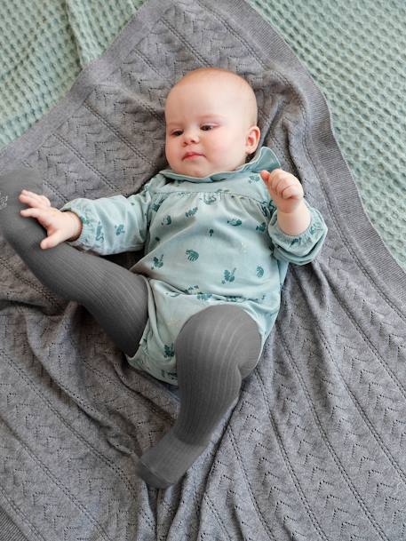 Baby Kurzoverall aus bedrucktem Samt GRÜN BEDRUCKT 