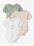 Lot de 3 bodies fleurs manches courtes bébé ouverture naissance lot tilleul 