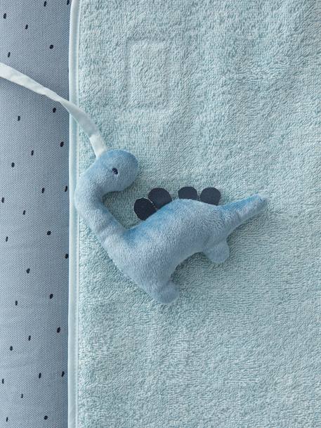 Baby Wickeltischauflage „Kleiner Dino“, personalisierbar blau 