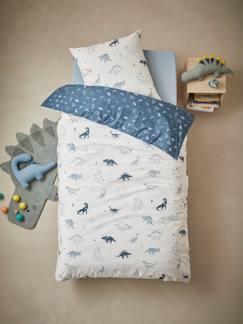 Linge de maison et décoration-Parure de lit fourre de duvet + taie d'oreiller enfant HELLO DINOS, essentiels